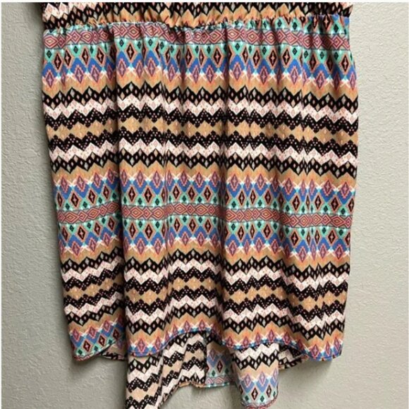 Midi Dress, Just Be, Horizontal lines, front is shorter than back, batwing/petal - Picture 6 of 6